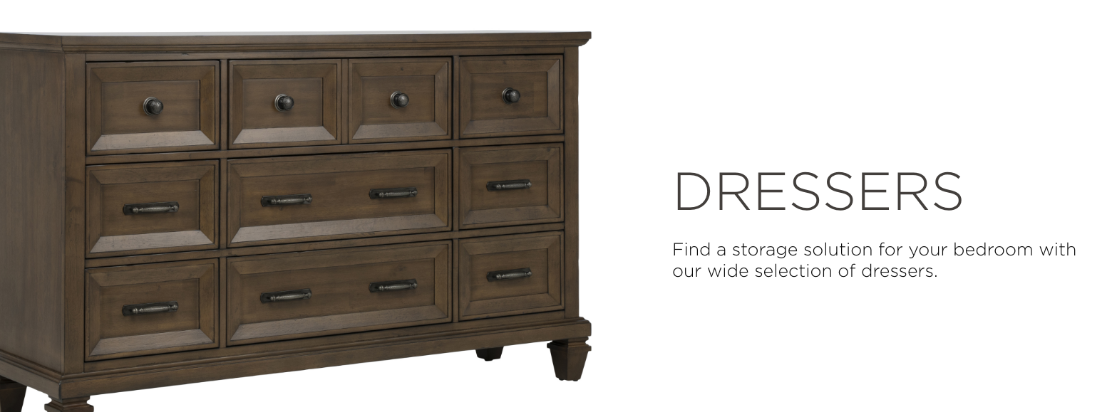 Dressers. Find a storage solution for your bedroom with our wide selection of dressers.